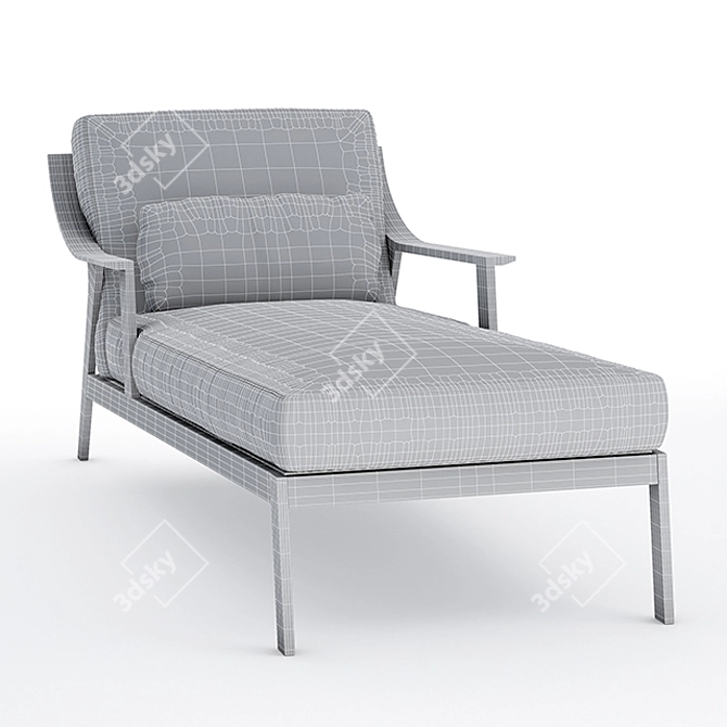 Modern Verdesign Jonny Chaise Longue: Sleek Design, Multi-Format Compatibility 3D model image 3