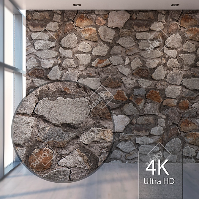 Seamless Stone Texture: High-Resolution and Detailed 3D model image 3