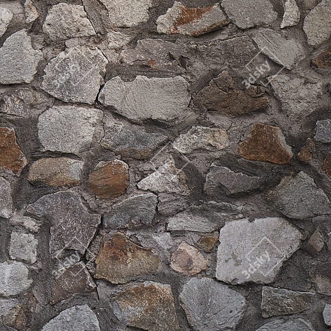 Seamless Stone Texture: High-Resolution and Detailed 3D model image 2