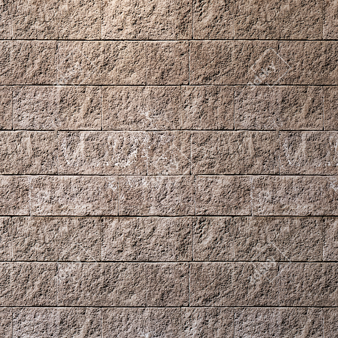 Seamless Stone Blocks Texture 3D model image 3