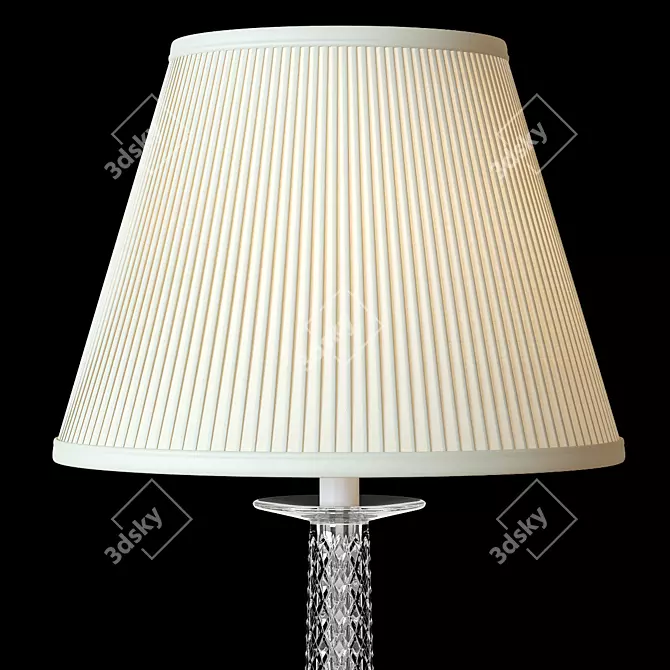Vintage Murano Crystal Table Lamp 3D model image 2