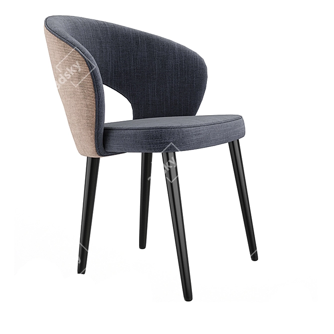 Dartford Open Back Armchair: Modern Elegance for Your Space 3D model image 2