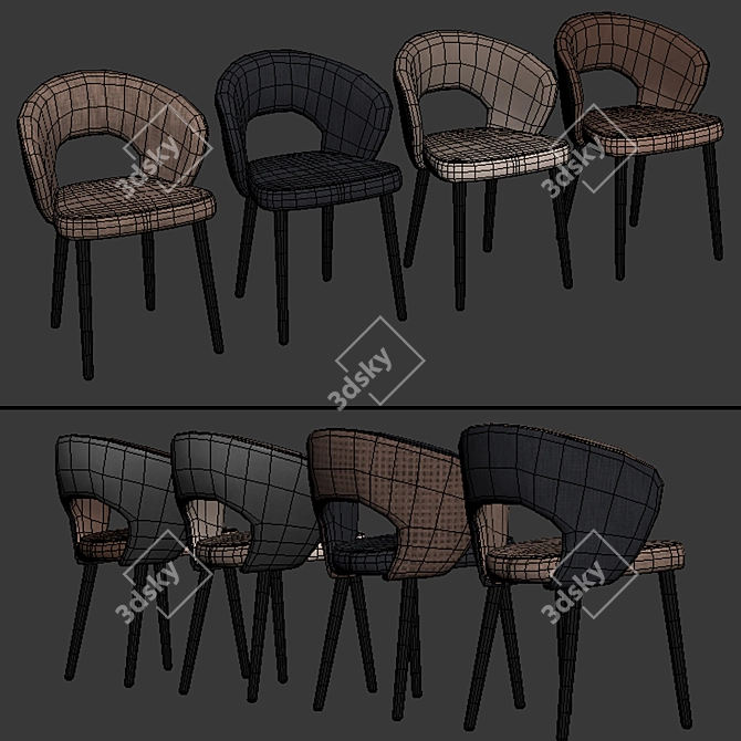 Dartford Open Back Armchair: Modern Elegance for Your Space 3D model image 3