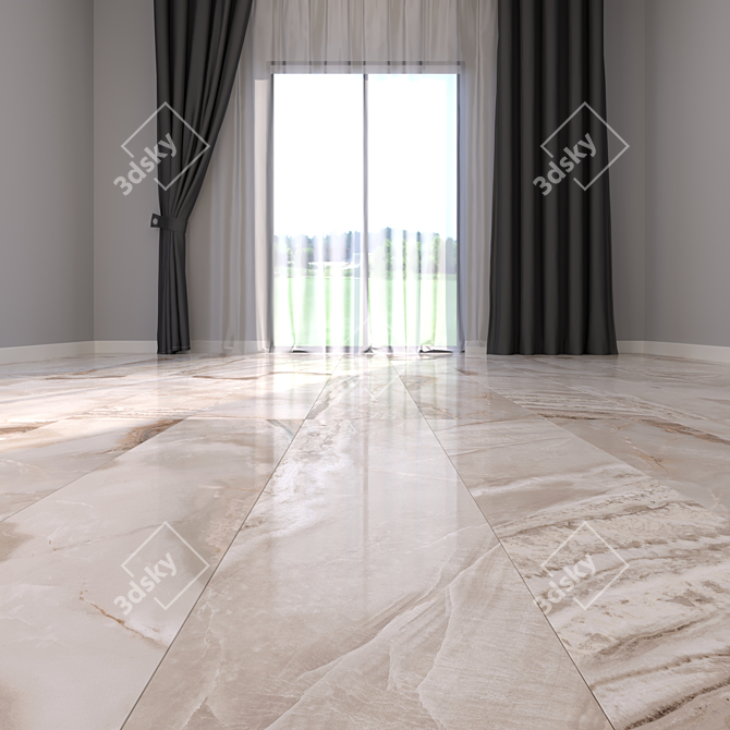 Elegant Marble Floor 212: HD Textures & Versatile Material 3D model image 2