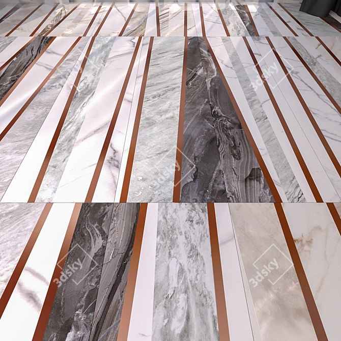 Exquisite Marble Flooring: HD Textures & Versatile Materials 3D model image 1