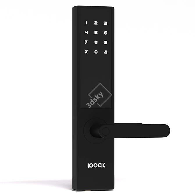 Smart Zinc Alloy Door Lock 3D model image 1