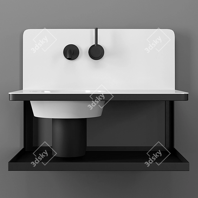 Alape Steel19: Sleek and Modern Wash Basin 3D model image 1