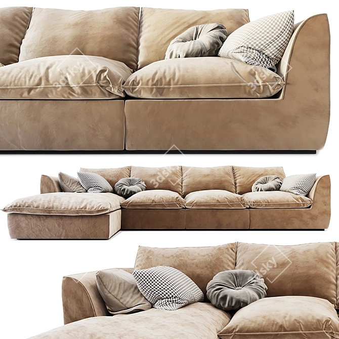 MABAY Vosart 2 - Stylish and Versatile Corner Sofa 3D model image 1