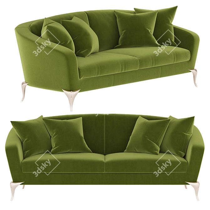 Luxurious Cara Sofa: Elegant Design, Supreme Comfort 3D model image 1