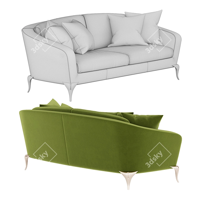 Luxurious Cara Sofa: Elegant Design, Supreme Comfort 3D model image 2