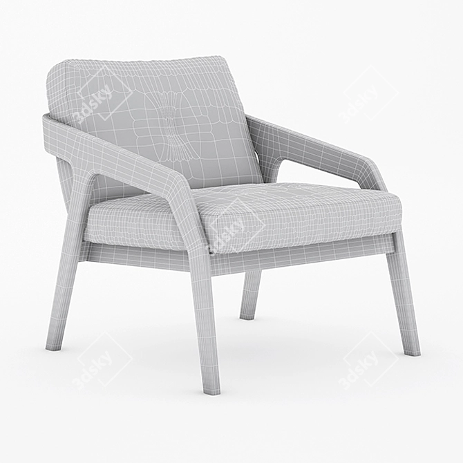 Modern Friday Lounge Chair 3D model image 3