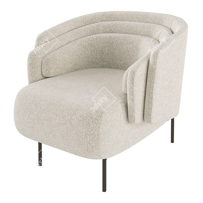 Christophe Delcourt HUG Armchair: High-Quality 3D Model 3D model image 1