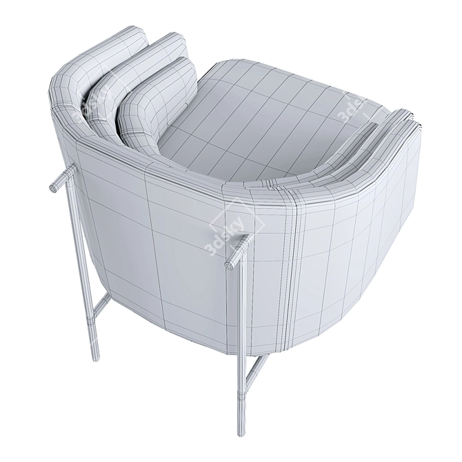 Christophe Delcourt HUG Armchair: High-Quality 3D Model 3D model image 3