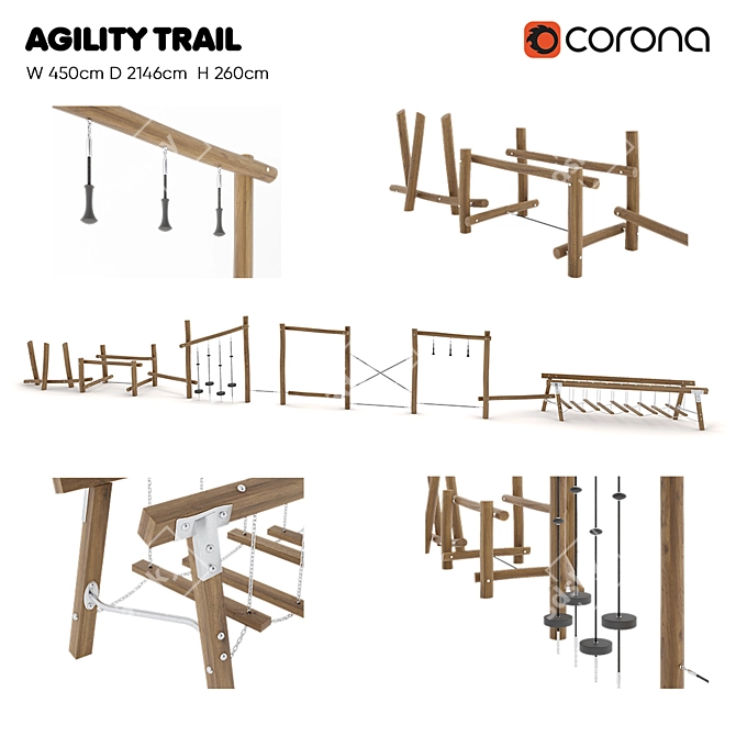 Kompan Tricksman 6: Ultimate Agility Test 3D model image 1