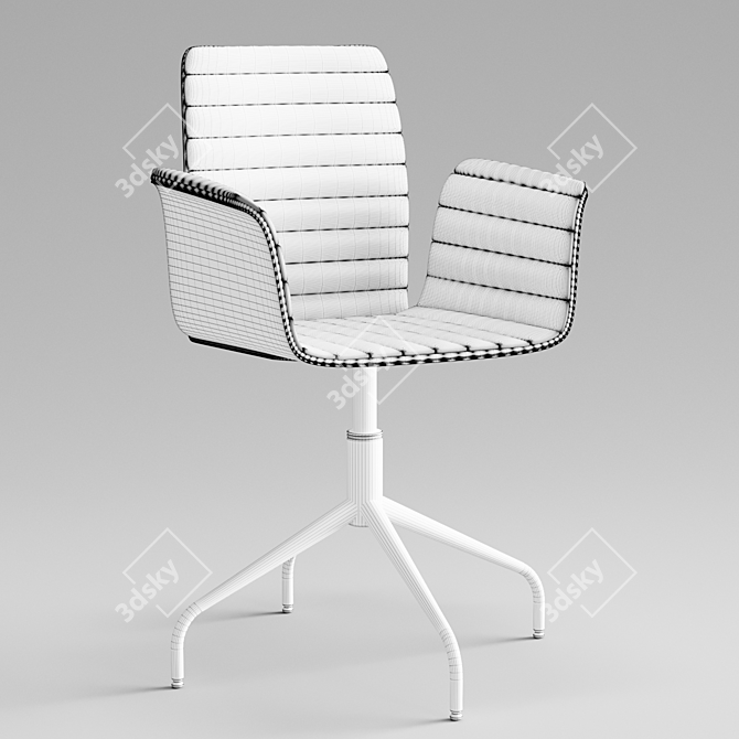 Italian Armchair: Elegant, Ergonomic, Durable 3D model image 3