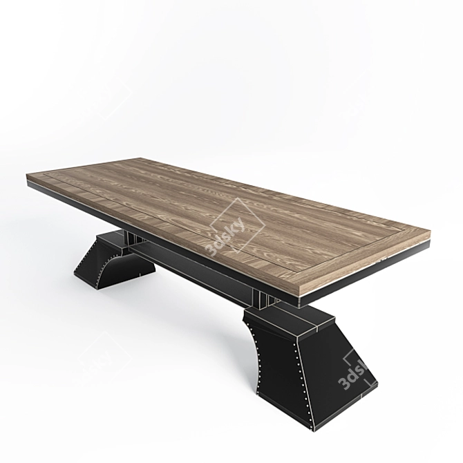 Industrial Loft Style Table 3D model image 2