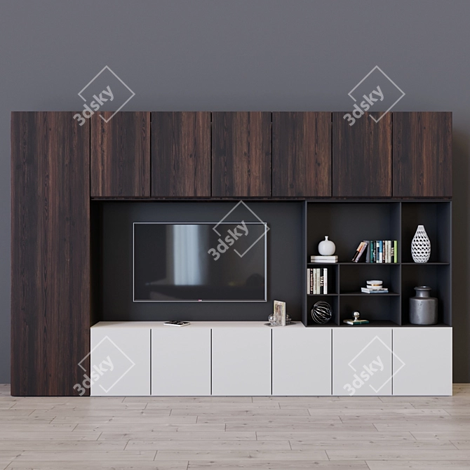 Title: 41" TV Set: Stunning Design & Immersive Experience 3D model image 1