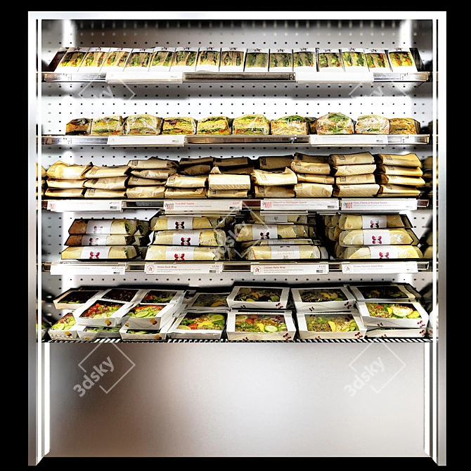 Compact Food Shelving Unit 3D model image 3