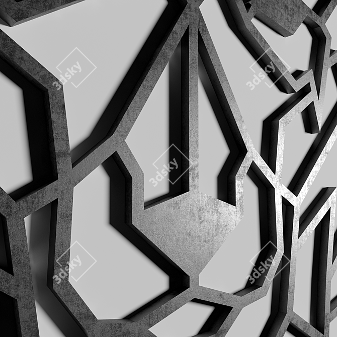 Industrial Wolf Wall Decor 3D model image 3