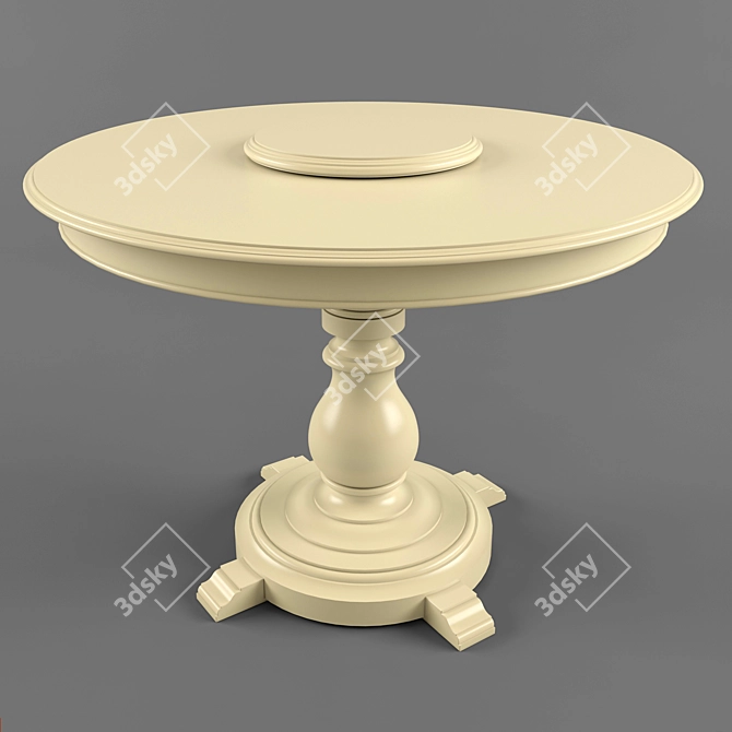 Classic Wooden Table 1100*780 3D model image 1