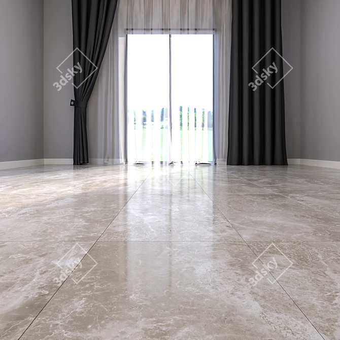 Elegant Marble Flooring: HD Textures 3D model image 2