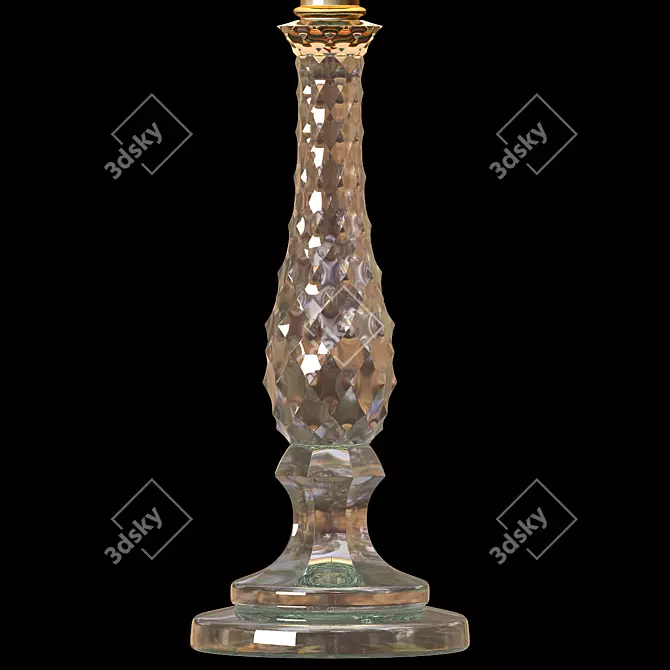 Elegant Murano Crystal Table Lamp 3D model image 2