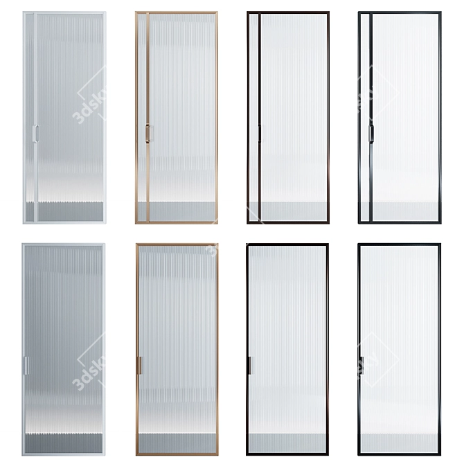 Glass Swing & Pocket Door System 3D model image 2