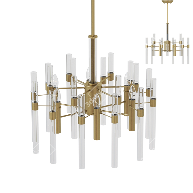 MW-Light Alghero Chandelier 3D model image 1