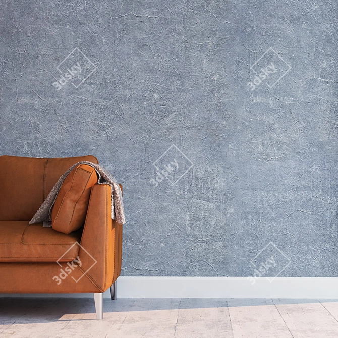 Seamless Plaster with Displacement Map 3D model image 2