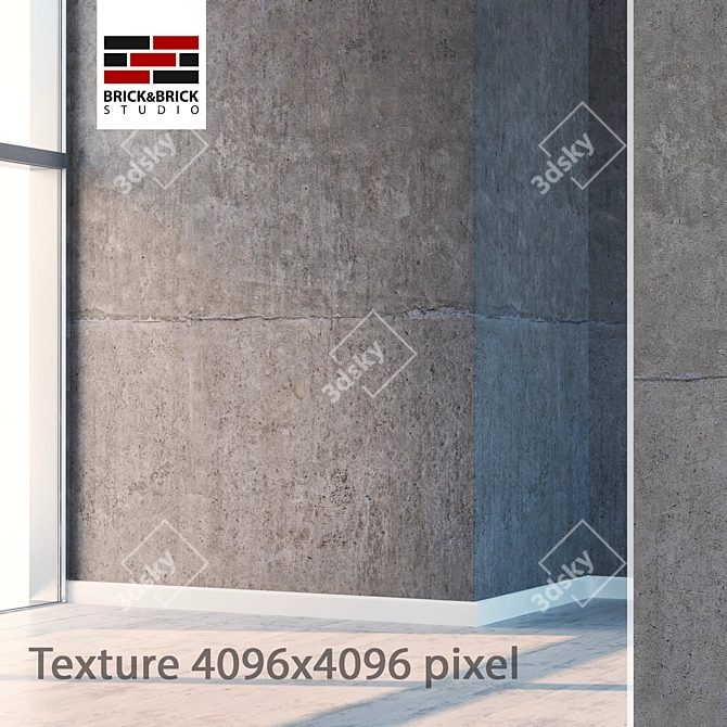 Seamless Concrete Texture 3D model image 1