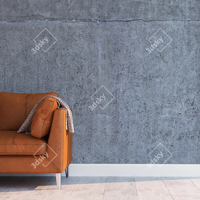 Seamless Concrete Texture 3D model image 2