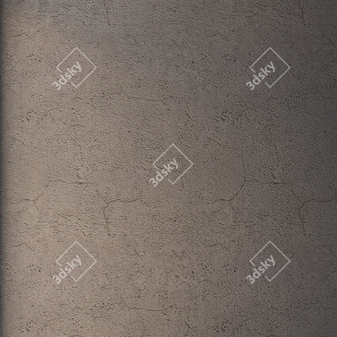 High-Detail Seamless Plaster 3D model image 3