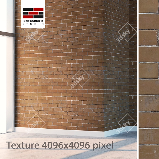 Seamless Brick Texture: High Detail 3D model image 1