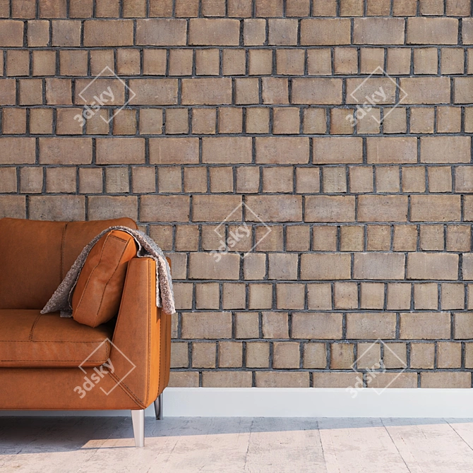 Seamless High-Detailed Brick 3D model image 2