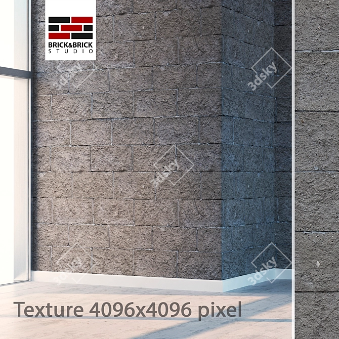 Seamless Detailed Blocks 3D model image 1