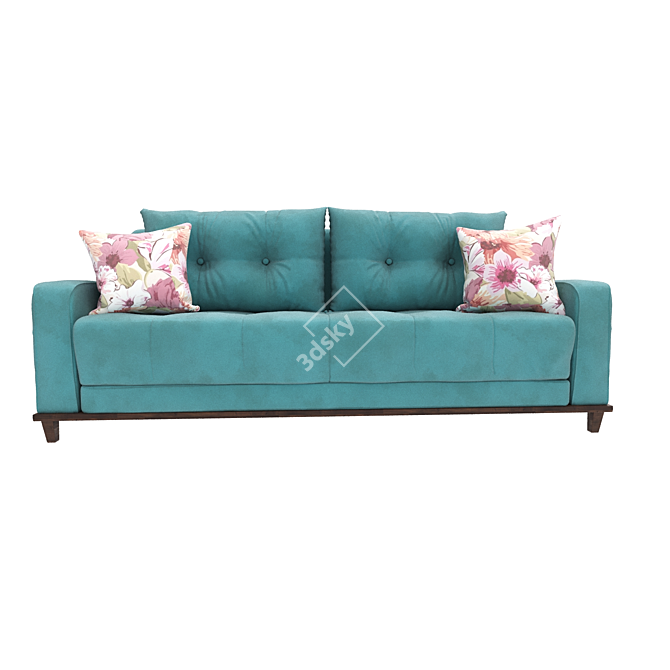 Vintage Chesterfield Sofa 3D model image 1
