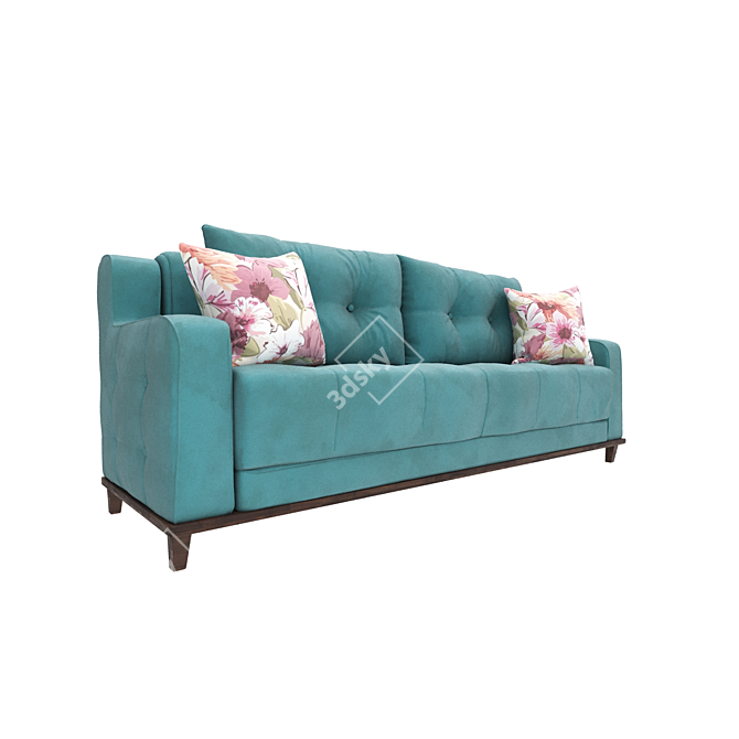 Vintage Chesterfield Sofa 3D model image 2