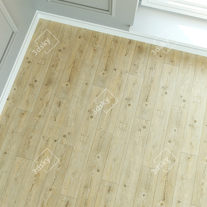 Natural Wood Laminate Flooring 3D model image 2