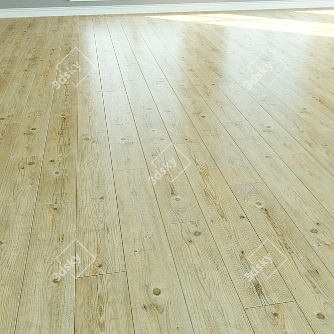 Natural Wood Laminate Flooring 3D model image 3