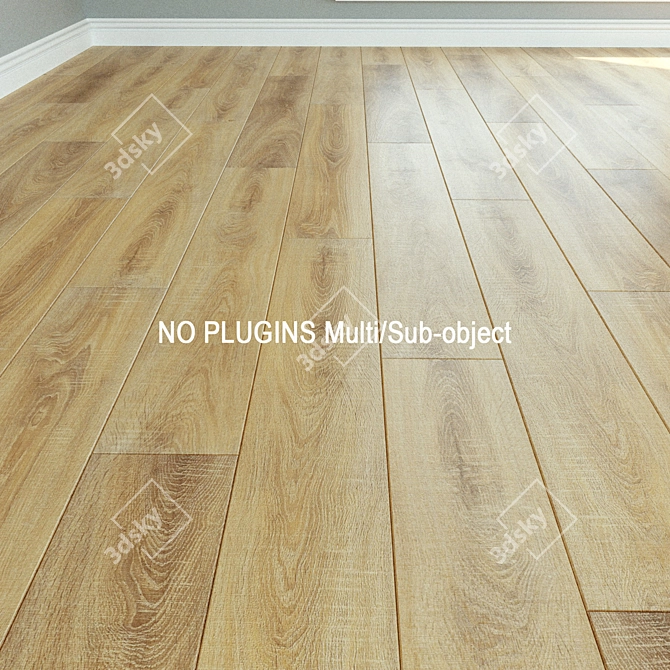 Premium Wood Laminate Flooring 3D model image 1