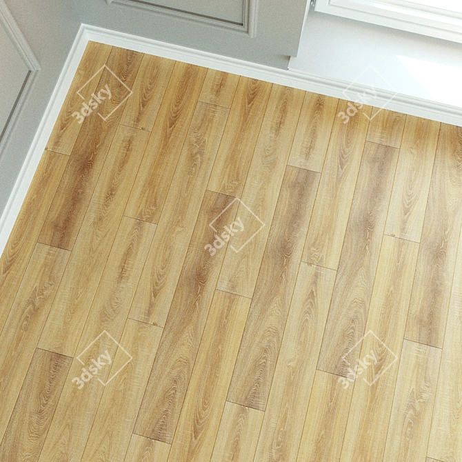 Premium Wood Laminate Flooring 3D model image 3