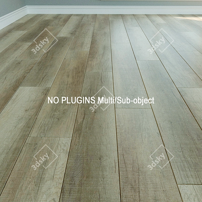 WINEO Laminate Flooring: Natural Wood Parquet 3D model image 1