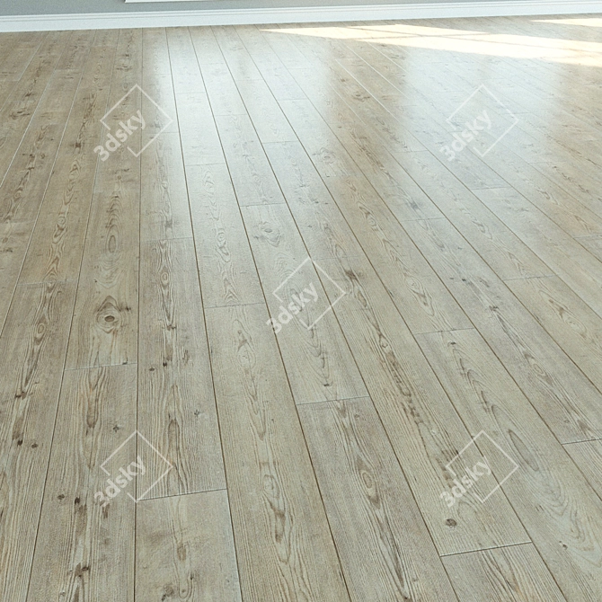 Natural Wood Parquet Laminate - LA018MV2 3D model image 3