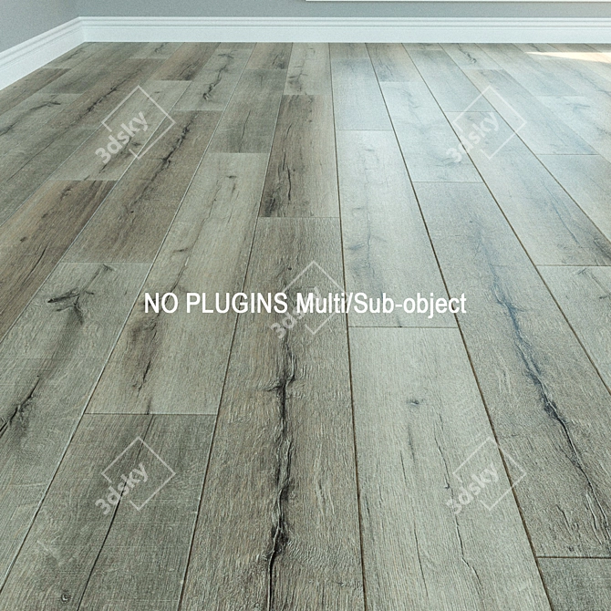 Natural Wood Laminate Parquet 3D model image 1