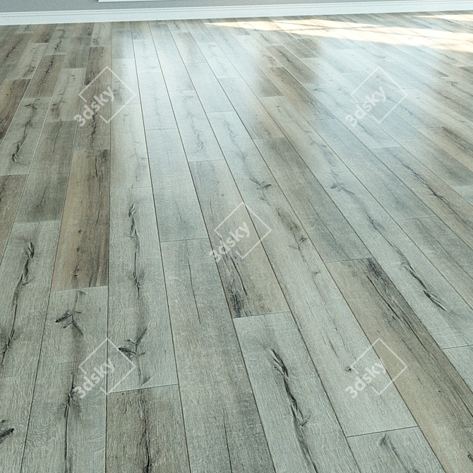 Natural Wood Laminate Parquet 3D model image 3