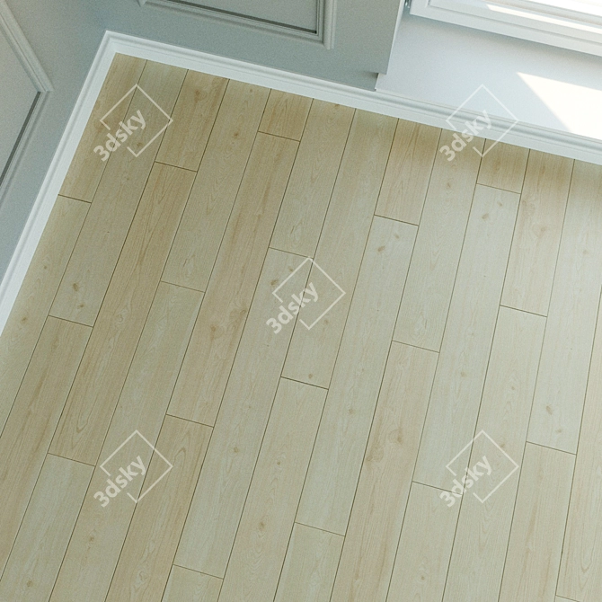 Natural Wood Laminate Flooring 3D model image 2