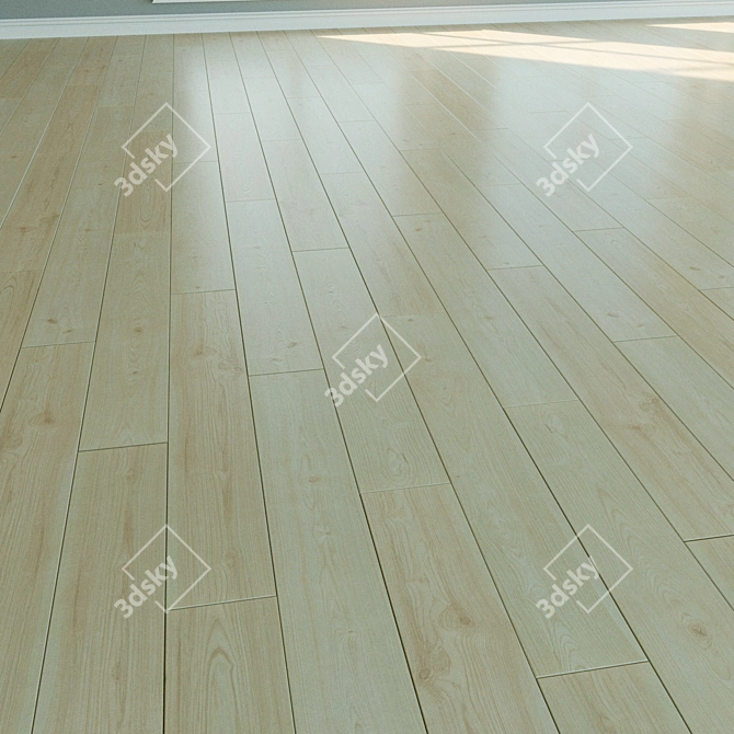 Natural Wood Laminate Flooring 3D model image 3