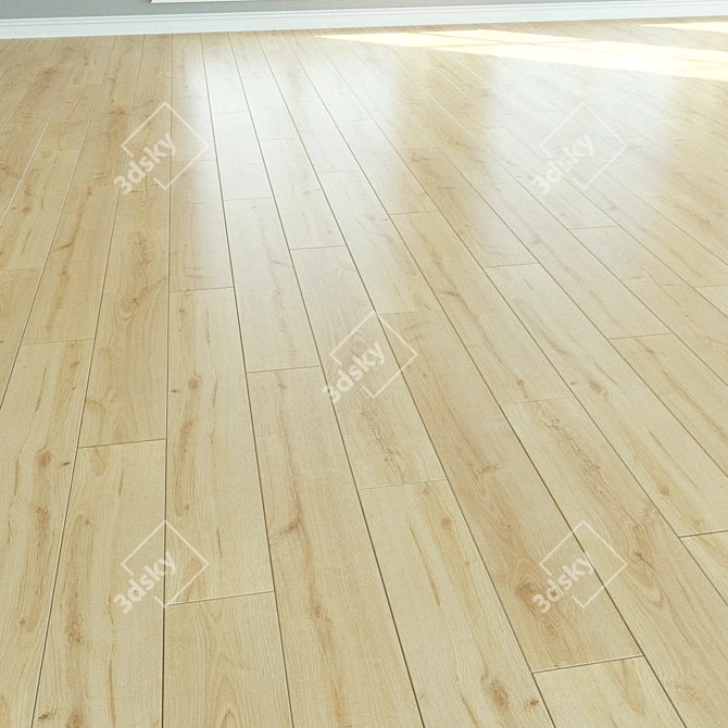 Natural Wood Parquet Laminate 3D model image 3