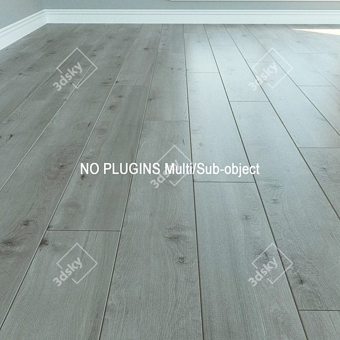 Natural Wood Laminate Parquet 3D model image 1