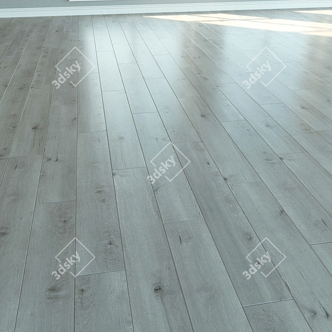 Natural Wood Laminate Parquet 3D model image 3